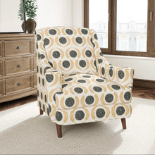 Load image into Gallery viewer, Heavy Duty Charcoal Black Mustard Cream Floral Medallion Tapestry Upholstery Fabric CF