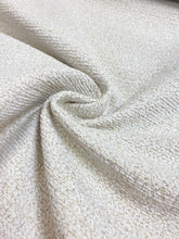 Load image into Gallery viewer, Designer Water &amp; Stain Resistant Textured Cream Nubby Chenille Upholstery Fabric WHS 3865
