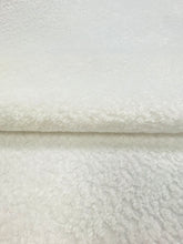 Load image into Gallery viewer, Designer Water &amp; Stain Resistant White Chenille Boucle Upholstery Fabric WHS 3099