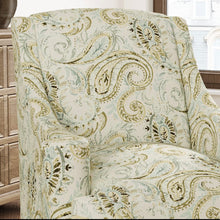 Load image into Gallery viewer, Heavy Duty Grey Green Seafoam Paisley Upholstery Drapery Fabric CF