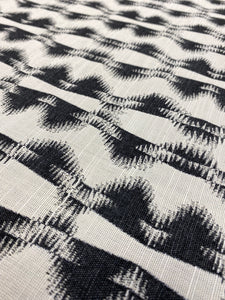 Perennials Good Vibrations Nightshade Black Beige Salt & Pepper Abstract Outdoor Water Resistant Upholstery Fabric WHS 3515