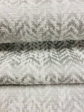 Load image into Gallery viewer, 1.25 Yard Pollack Vancouver Snowtracks Silver Grey Herringbone Upholstery Drapery Fabric WHS 3951