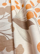 Load image into Gallery viewer, Kravet Capparis Spice Beige Taupe Orange Botanical linen Water &amp; Stain Resistant Upholstery Drapery Fabric STA 3254