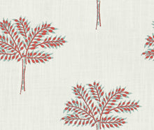 Load image into Gallery viewer, Cream Pink Aqua Blue Botanical Floral Embroidered Drapery Fabric FB