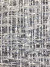 Load image into Gallery viewer, Designer Water &amp; Stain Resistant MCM Mid Century Modern Navy Blue Off White Tweed Upholstery Fabric WHS