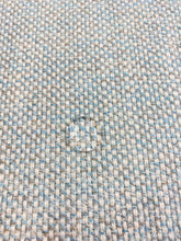 Load image into Gallery viewer, Designer Aqua Blue Cream Beige Tweed Water &amp; Stain Resistant Upholstery Fabric STA 3076