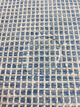 Load image into Gallery viewer, Designer French Blue White Woven Check Water &amp; Stain Resistant Upholstery Fabric WHS 4018