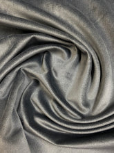 Load image into Gallery viewer, Designer Water &amp; Stain Resistant Charcoal Grey Velvet Upholstery Fabric STA 3189