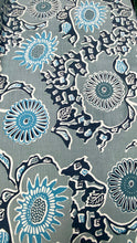 Load image into Gallery viewer, Quadrille China Seas Floral Grey White Navy Blue Linen Cotton Floral Upholstery Drapery Fabric STA 3333