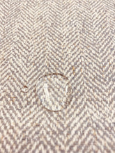 Load image into Gallery viewer, Designer Grey Cream Herringbone MCM Mid Century Modern Tweed Water &amp; Stain Resistant Upholstery Fabric WHS 3338