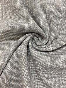 Designer Water & Stain Resistant Woven Cream Grey MCM Mid Century Modern Tweed Softened Chenille Upholstery Fabric WHS 3917