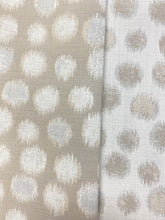 Load image into Gallery viewer, Reversible Perennials Bebop Nightshade Denim Chalk Beige Off White Dot Indoor Outdoor Water Resistant Upholstery Drapery Fabric WHS 3552