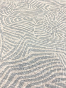 Blue Cream Abstract Indoor Outdoor Water & Stain Resistant Cotton Upholstery Drapery Fabric STA 3518