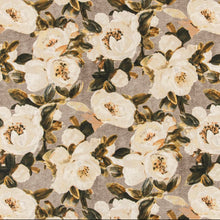 Load image into Gallery viewer, Stain Resistant Beige Taupe Mustard Black Brown Floral Upholstery Drapery Fabric CF