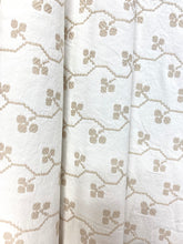 Load image into Gallery viewer, 1.5 Yrd Designer Taupe Cream Floral Woven Upholstery Drapery Fabric WHS 4240