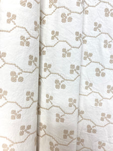 1.5 Yrd Designer Taupe Cream Floral Woven Upholstery Drapery Fabric WHS 4240