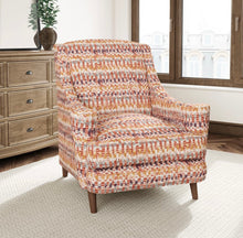 Load image into Gallery viewer, Heavy Duty Red Teal Mustard Purple Off White Geometric Upholstery Drapery Fabric CF