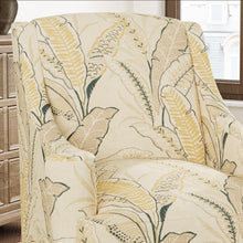 Load image into Gallery viewer, Stain Resistant Mustard Beige Taupe Floral Upholstery Drapery Fabric CF