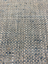 Load image into Gallery viewer, Designer MCM Mid Century Modern Denim Blue Grey Tweed Upholstery Fabric WHS 4076