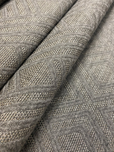 1.3 Yard Sunbrella Integrated Steel Indoor Outdoor 69006-0008 Gray Geometric Water Resistant Upholstery Fabric WHS 3946