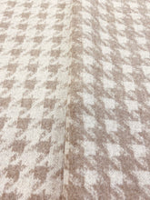 Load image into Gallery viewer, Designer Reversible Taupe Beige Houndstooth Wool MCM Mid Century Modern Upholstery Fabric WHS 3205