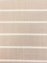 Load image into Gallery viewer, Designer Water &amp; Stain Resistant Cotton Linen Cream Beige Nautical Stripe Upholstery Drapery Fabric WHS 3972