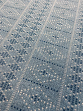 Load image into Gallery viewer, Designer Antique Blue Navy Beige Geometric Woven Upholstery Fabric WHS 3836