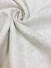 Load image into Gallery viewer, Designer Beige Cream MCM Mid Century Modern Textured Chenille Water &amp; Stain Resistant Upholstery Fabric WHS 3635