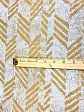Load image into Gallery viewer, Designer Water &amp; Stain Resistant Grey Gold Mustard Chevron Abstract Geometric Upholstery Drapery Fabric STA 3488