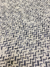 Load image into Gallery viewer, Jane Churchill Small Ric Rac Charcoal Grey Woven Jute Linen Geometric MCM Upholstery Fabric WHS 3434