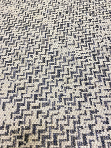 Jane Churchill Small Ric Rac Charcoal Grey Woven Jute Linen Geometric MCM Upholstery Fabric WHS 3434