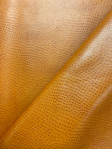 1.8 Yard of Kravet Smart Ossy Rusty Orange Ostrich Animal Skin Pattern Faux Leather Upholstery Vinyl WHS 3852