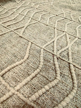Load image into Gallery viewer, Nobilis Moucharabieh Natural Woven Taupe Geometric Rustic Upholstery Drapery Fabric WHS 3320