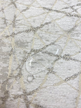 Load image into Gallery viewer, Designer Geometric Abstract Cream Beige Velvet Water &amp; Stain Resistant Upholstery Fabric STA 3551