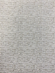 Designer Grey Cream Woven Water Stain Resistant MCM Mid Century Modern Tweed Upholstery Fabric WHS 3754