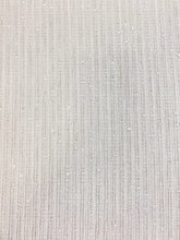 Load image into Gallery viewer, Designer Indoor Outdoor Water &amp; Stain Resistant Cream Ribbed Stripe Chenille Upholstery Fabric WHS 3883