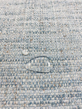 Load image into Gallery viewer, Designer Water &amp; Stain Resistant  Linen Blend French Blue Grey Taupe MCM Tweed Upholstery Fabric STA 3075