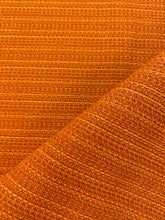 Load image into Gallery viewer, Designer Water &amp; Stain Resistant MCM Mid Century Modern Textured Stripe Orange Upholstery Fabric WHS 3829