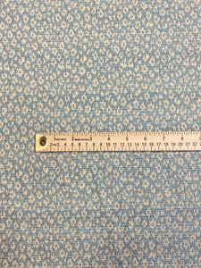 Ralph Lauren Perryn Ikat Chambray Blue Beige Animal Cheetah Pattern Drapery Upholstery Fabric STA 3133