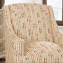 Load image into Gallery viewer, Heavy Duty Teal Red Yellow Mustard Green Abstract Geometric Upholstery Fabric CF