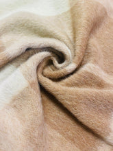 Load image into Gallery viewer, Italian Beige Taupe Plaid Tartan Wool Mohair Alpaca Upholstery Fabric FB