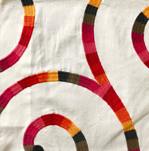 Load image into Gallery viewer, Tupinamba Swirl Embroidered Cotton Drapery Fabric