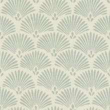 Load image into Gallery viewer, Cotton Fan Seafoam Blue Geometric Upholstery Drapery Fabric FB