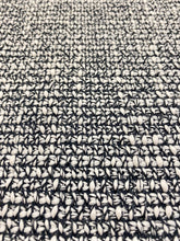 Load image into Gallery viewer, Designer Water &amp; Stain Resistant Black Ivory Chunky MCM Mid Century Modern Reversible Tweed Upholstery Fabric WHS 3414