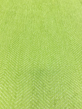 Load image into Gallery viewer, Designer Linen Herringbone Lime Green MCM Mid Century Modern Chenille Water &amp; Stain Resistant Upholstery Fabric WHS 3050