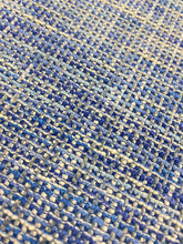 Load image into Gallery viewer, Designer Royal Blue Off White MCM Mid Century Modern Tweed Upholstery Fabric WHS 4229