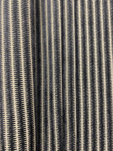 Load image into Gallery viewer, Designer Black Beige Geometric Stripe Chenille Upholstery Fabric WHS 4121
