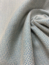 Load image into Gallery viewer, Sunbrella Heritage Water &amp; Stain Resistant Aqua Blue Cream Tweed Upholstery Fabric WHS 3724