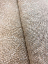 Load image into Gallery viewer, Designer Heavy Duty Ecru Flax Linen Beige Water &amp; Stain Resistant Upholstery Fabric WHS 3704
