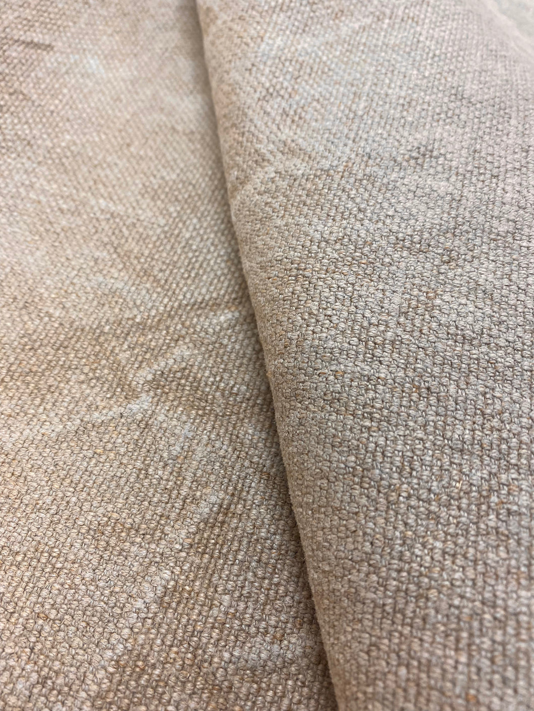 Designer Heavy Duty Ecru Flax Linen Beige Water & Stain Resistant Upholstery Fabric WHS 3704